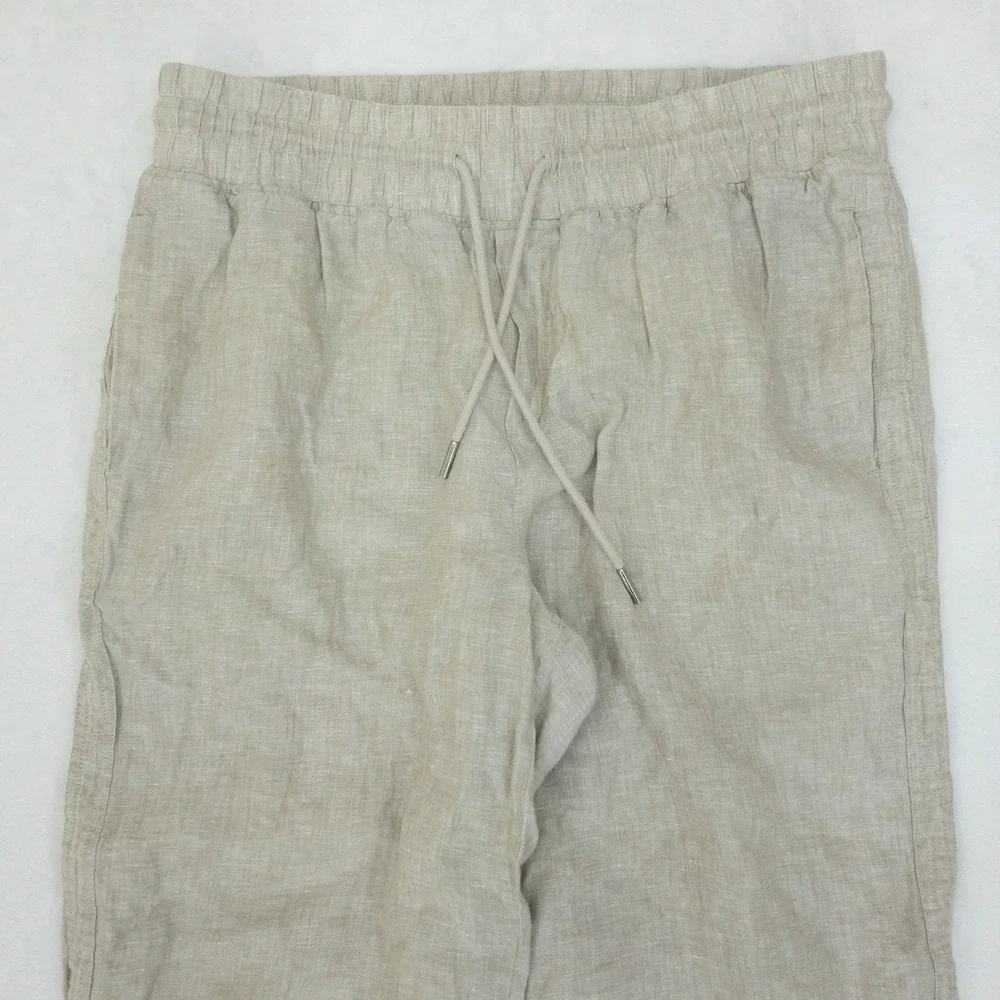Quince 100% European Linen Wide Leg Pants Womens XL Flax Drawstring Casual SCENT